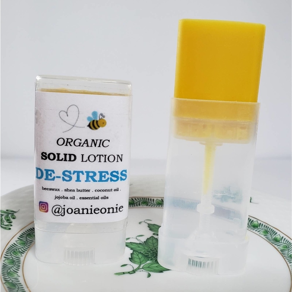 Solid Lotion Bar DE-STRESS Organic Hand Crafted Eczema Relief